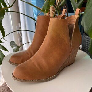 Report Shoes Report Gabbot Wedge Bootie (Size 11, Tan/Caramel)